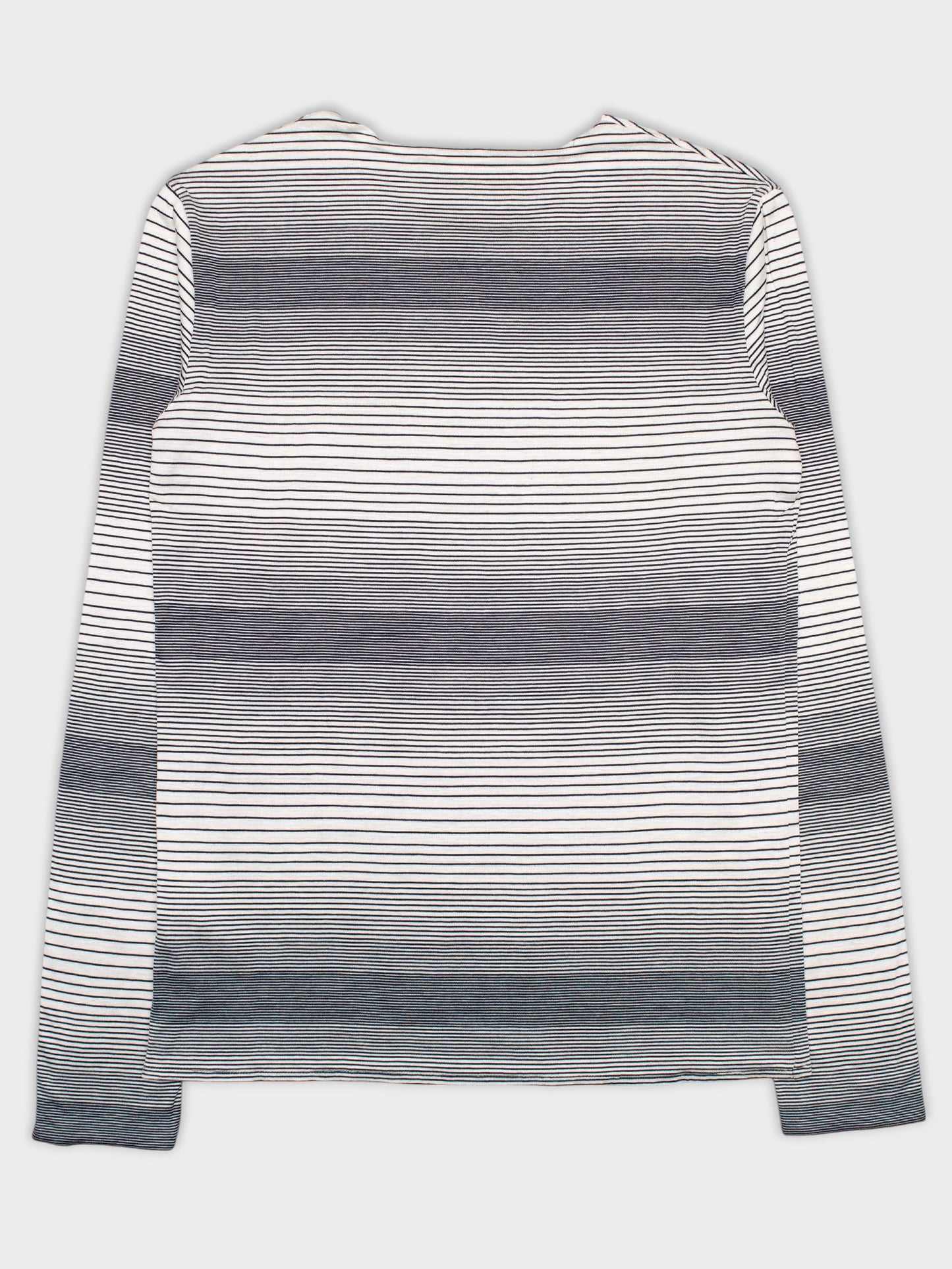 Raf Simons - S/S 2002 - "We Believe" double layer striped long-sleeve t-shirt - size 48