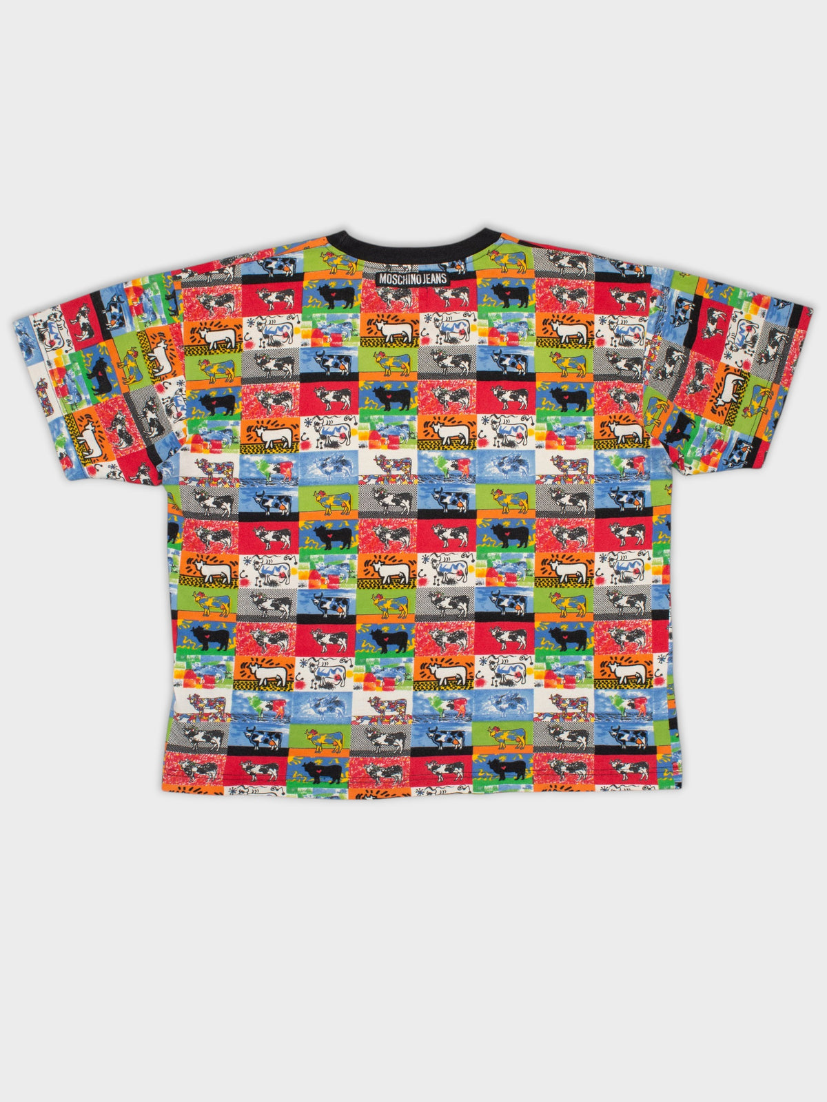 Moschino Jeans - 1990's - men's cows print t-shirt