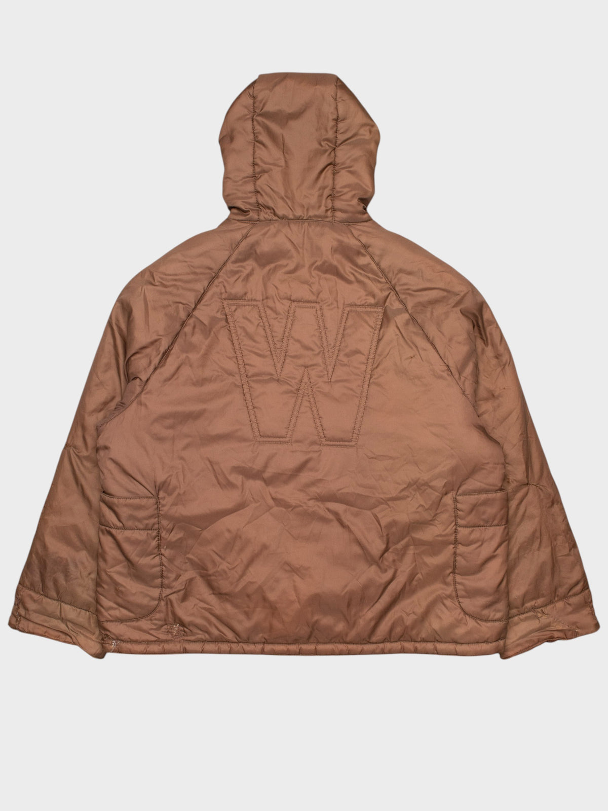 W.&L.T. - A/W 1996 - oversized puffer anorak (brown) - men's size S