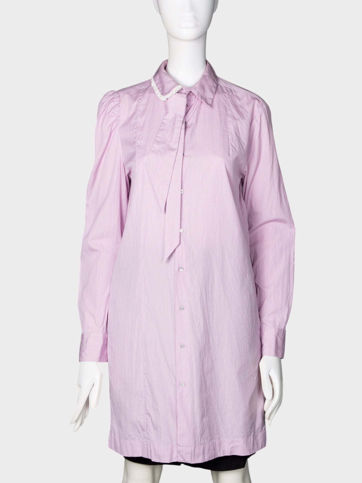 A.F.Vandevorst - asymmetric long shirt with tie - size 42